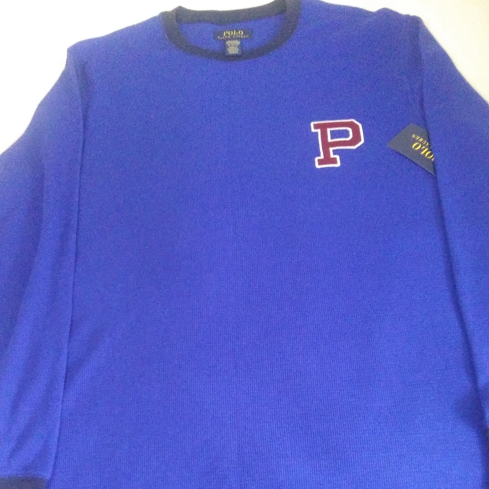 Polo Ralph Lauren Blue Embroidered Thermal Shirt